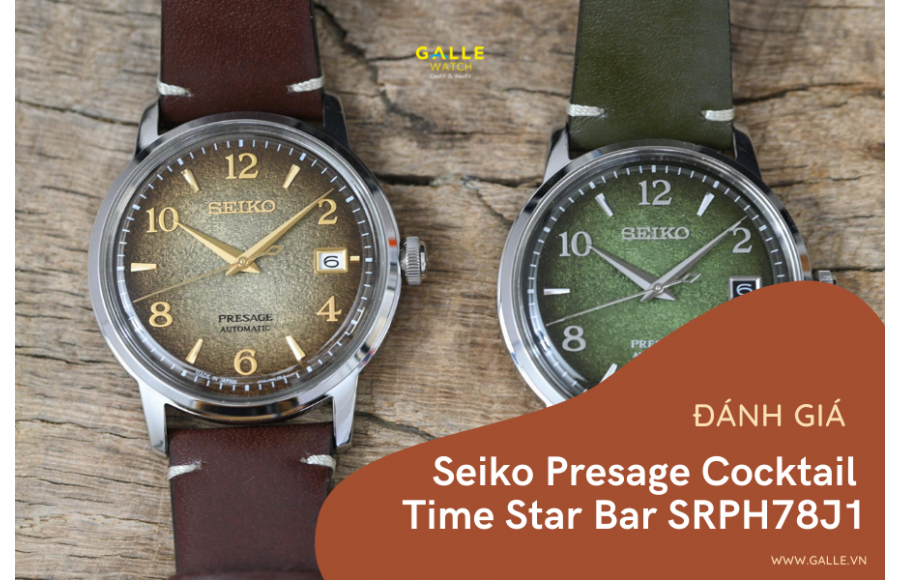 Trên tay nhanh đồng hồ Seiko Presage Cocktail Time Star Bar SRPH78J1