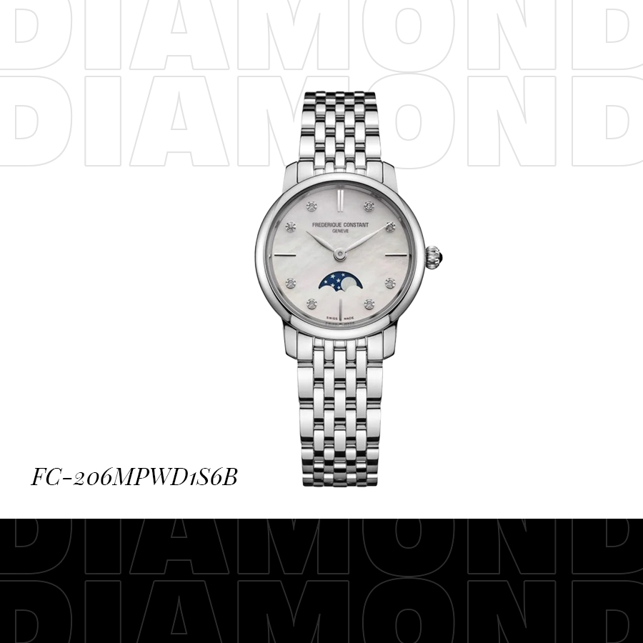 Đồng hồ Frederique Constant Slimline Ladies Moonphase FC-206MPWD1S6B