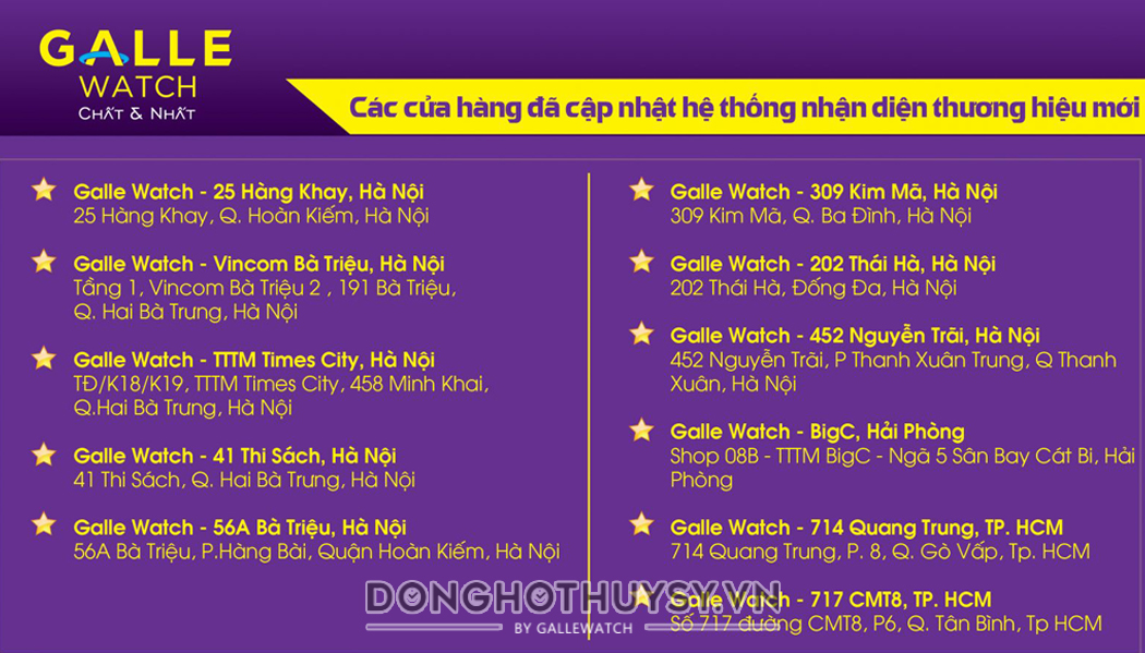Galle Watch - địa chỉ phân phối đồng hồ Tissot chính hãng tại Hà Nội