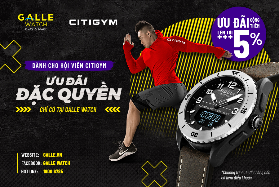 Mua đồng hồ chính hãng nhận ngay gói tập miễn phí tại CITIGYM